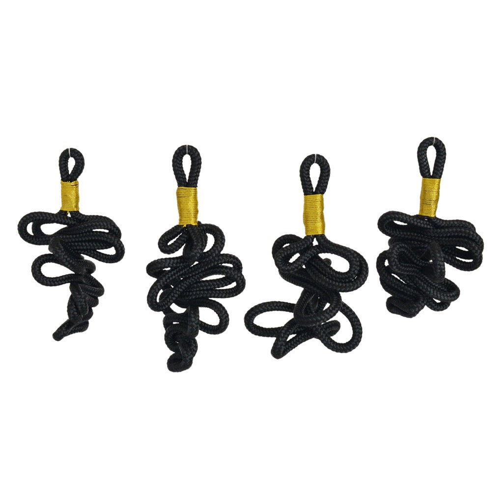 Christmas Decorations - Black & Gold Squiggles