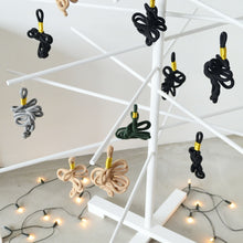 Christmas Decorations - Black & Gold Squiggles
