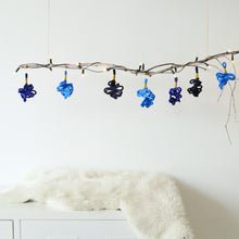 Christmas Decorations - Blues & Gold Squiggles (6)