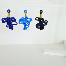 Christmas Decorations - Blues & Gold Squiggles (6)