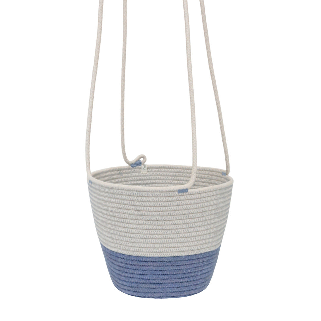 blue and white hanging planter Hanging Planter