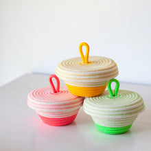 Petite Lidded Basket - Neon