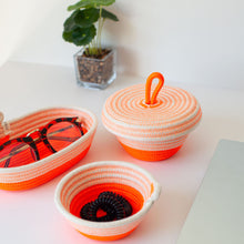 Petite Lidded Basket - Neon