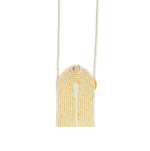 Phone Pouch - Stitched Mustard Polka Dot