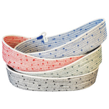 Oval Basket S - Stitched Polka Dot