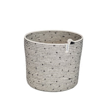 Cylinder Basket - Stitched Polka Dot