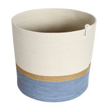 Cylinder Basket - Jute & Blue-Grey