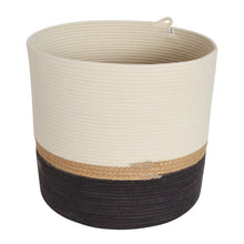 Cylinder Basket - Jute & Charcoal