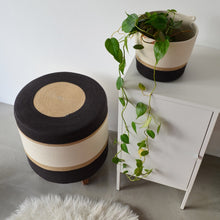 Ottoman - Jute & Charcoal