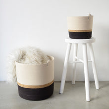 Cylinder Basket - Jute & Charcoal