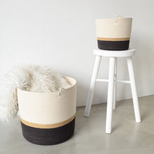 Cylinder Basket - Jute & Charcoal