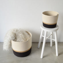 Cylinder Basket - Jute & Charcoal