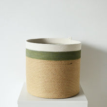 Cylinder Basket - Olive Jute Jungle