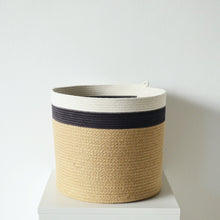 Cylinder Basket - Charcoal Jute Jungle