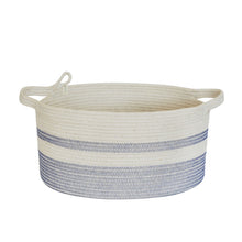 Handle Basket - Stitched Block & Stripe