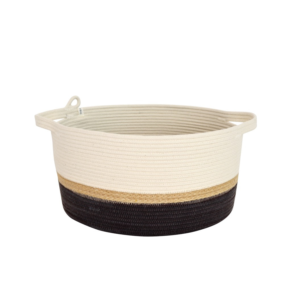 Oval Jute Baskets in Charcoal