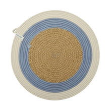 Placemats & Coasters (set of 4 each) - Jute & Blue-Grey