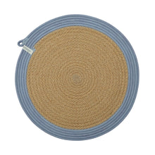 Placemats & Coasters (set of 4 each) - Jute & Blue-Grey