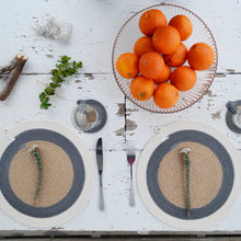 Placemats & Coasters (set of 4 each) - Grey Jute Jungle