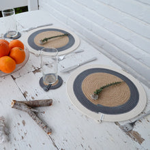 Placemats & Coasters (set of 4 each) - Grey Jute Jungle