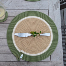 Placemats & Coasters (set of 4 each) - Olive Jute Jungle