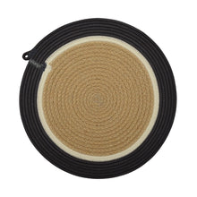 Placemats & Coasters (set of 4 each) - Charcoal Jute Jungle