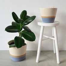 Planter Basket - Jute & Blue-Grey