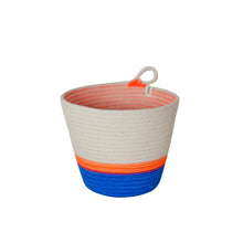 Planter Basket - Ocean Blue & Neon Orange