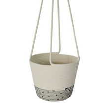 Hanging Planter - Stitched Polka Dot