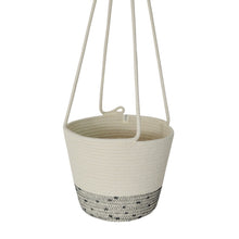Hanging Planter - Stitched Polka Dot
