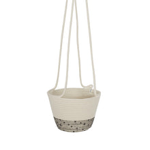 Hanging Planter - Stitched Polka Dot