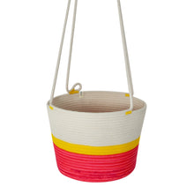 Hanging Planter - Flamingo Pink & Yellow