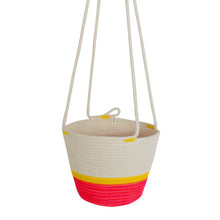Hanging Planter - Flamingo Pink & Yellow