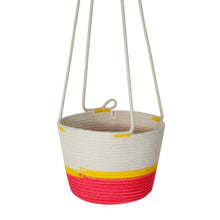 Hanging Planter - Flamingo Pink & Yellow