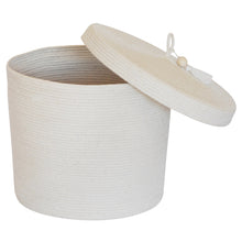 Lidded Cylinder Basket - Ivory