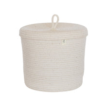 Lidded Cylinder Basket - Ivory