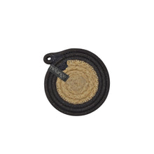 Placemats & Coasters (set of 4 each) - Charcoal Jute Jungle