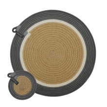 Placemats & Coasters (set of 4 each) - Grey Jute Jungle