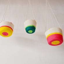 Hanging Planter - Flamingo Pink & Yellow