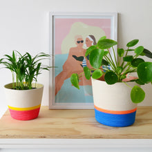 Planter Basket - Flamingo Pink & Yellow