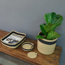 Cylinder Basket - Full Jute & Charcoal