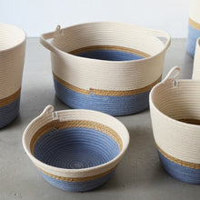 Handle Basket - Jute & Blue-Grey