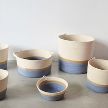 Handle Basket - Jute & Blue-Grey
