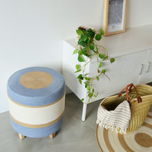 Ottoman - Jute & Blue-Grey