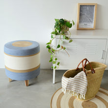Ottoman - Jute & Blue-Grey