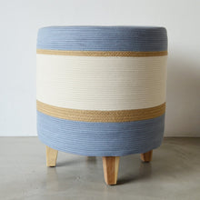 Ottoman - Jute & Blue-Grey