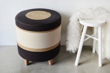 Ottoman - Jute & Charcoal