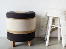 Ottoman - Jute & Charcoal