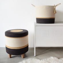 Ottoman - Jute & Charcoal