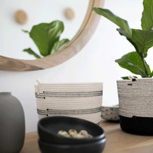 Cylinder Basket - Stitched Striped